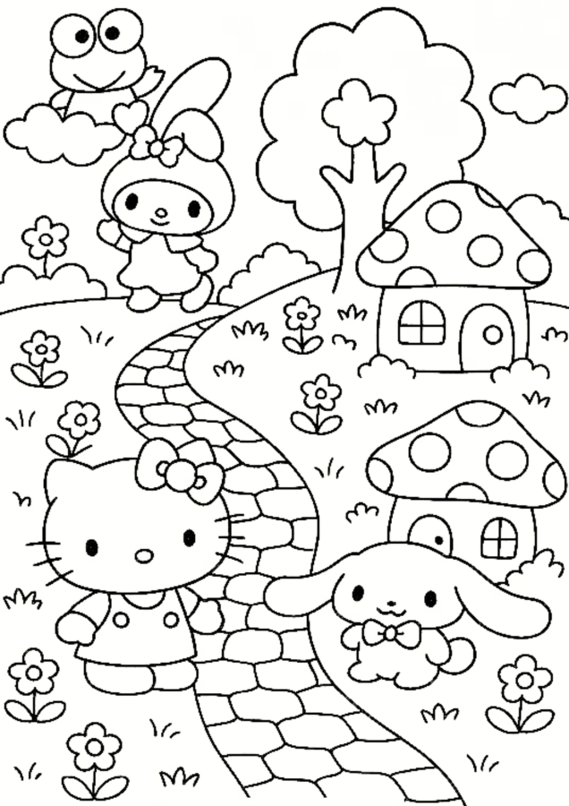 Aventuras Coloridas com Hello Kitty e Amigos