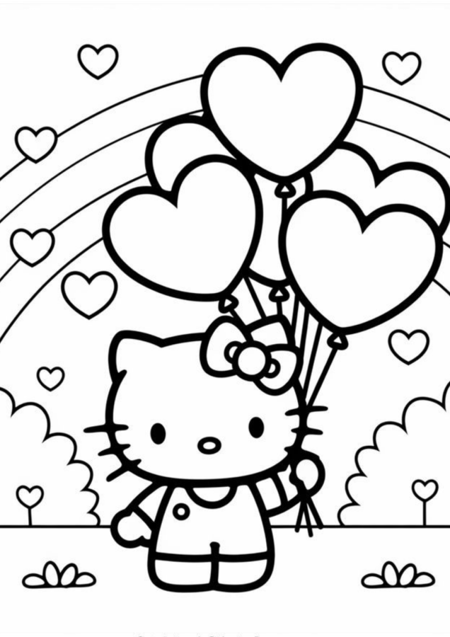 Aventuras Coloridas com Hello Kitty e Balões