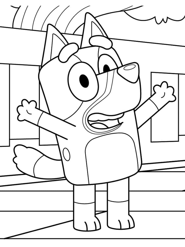 Aventuras de Bluey: Pronto para Colorir