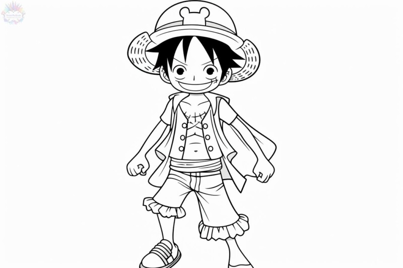 Aventuras de Luffy para Colorir