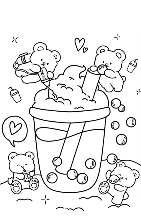 Aventuras Kawaii com Ursinhos e Bubble Tea