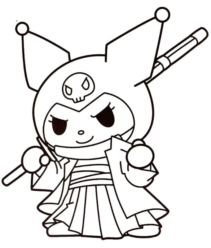 Aventuras de Kuromi em Preto e Branco