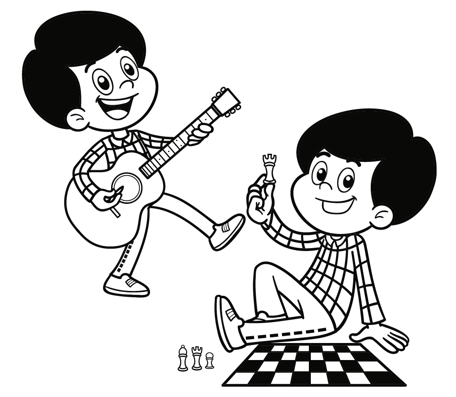 Aventuras Musicais e de Xadrez com 3 Palavrinhas