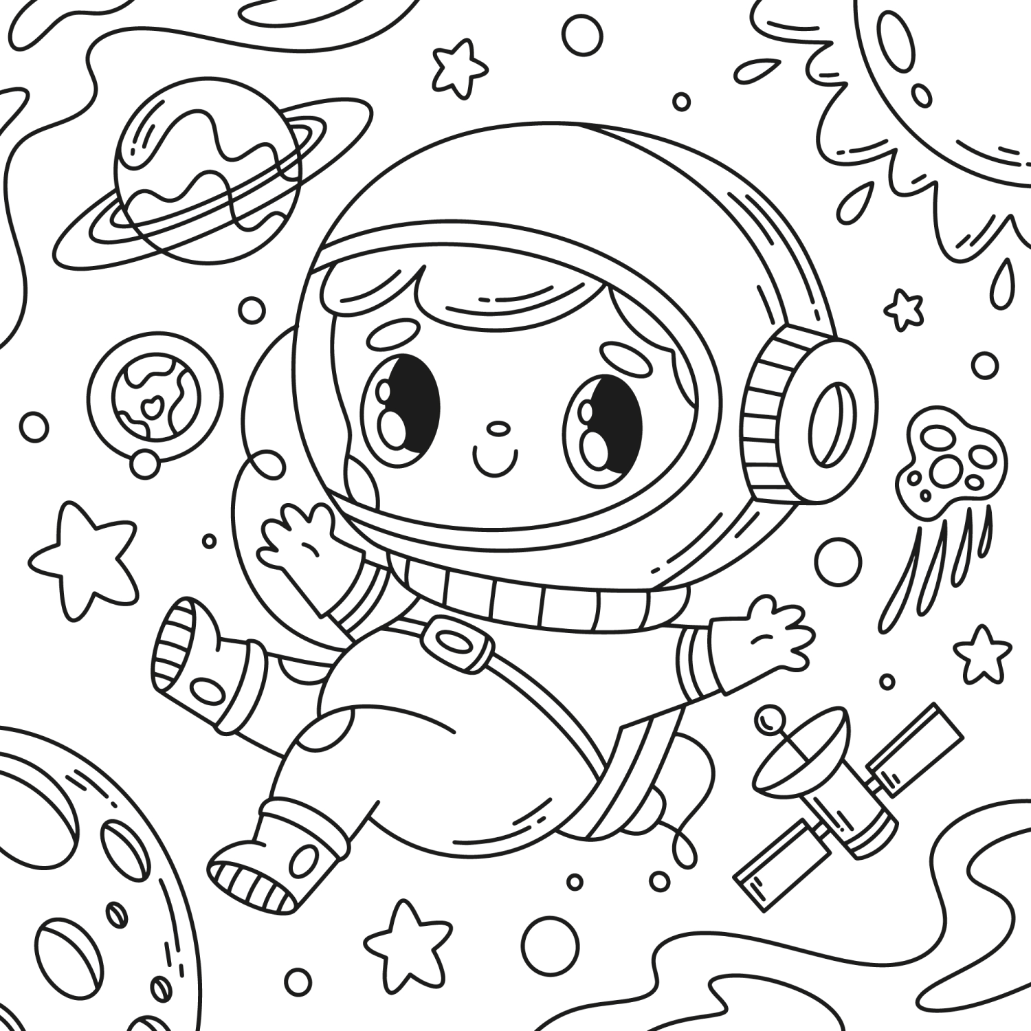 Aventuras no Espaço com Astronauta Fofo