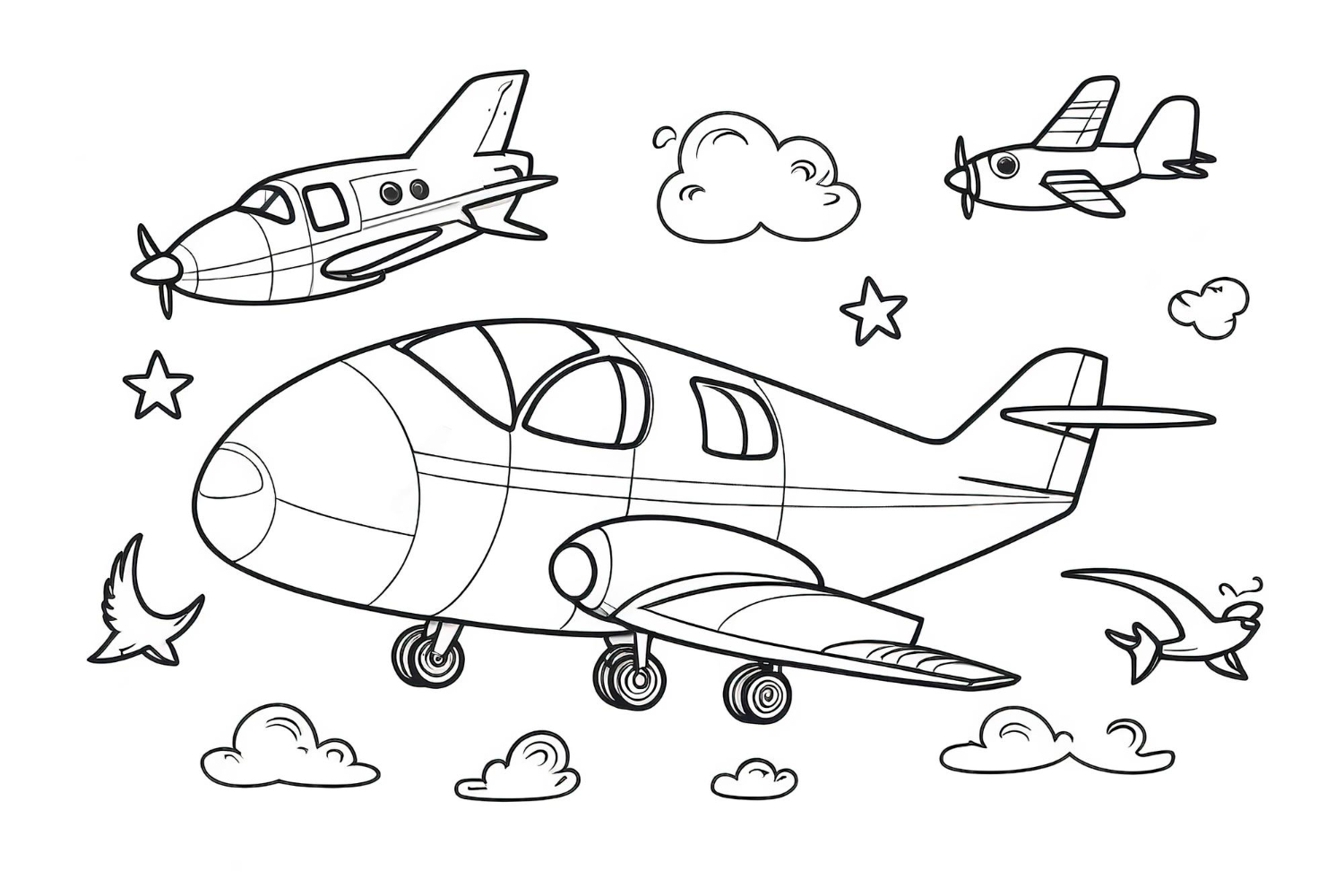 Aviões Encantadores no Céu