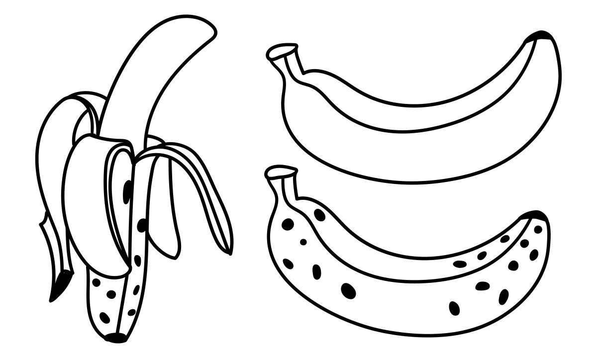Bananas Artísticas para Colorir