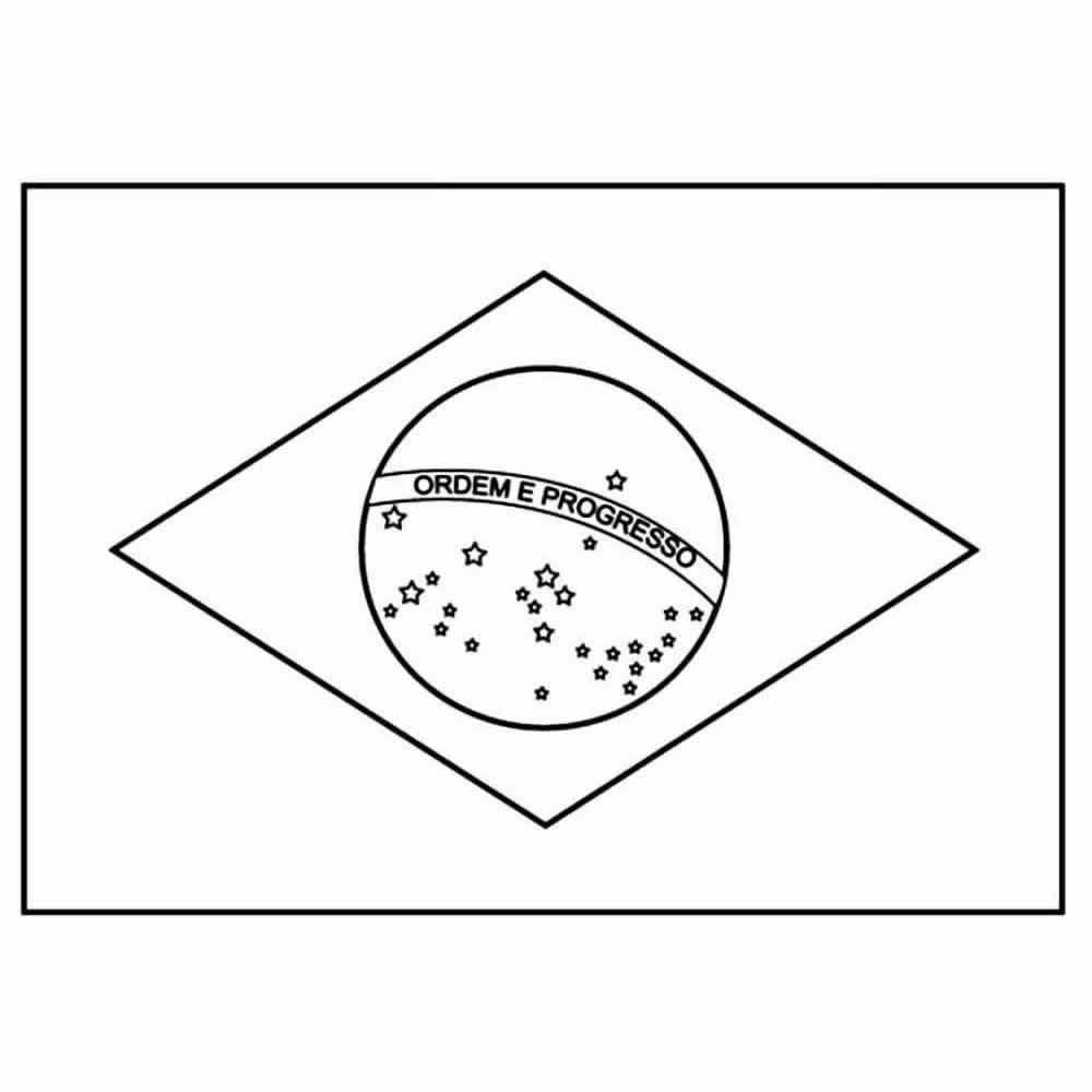Bandeira do Brasil para Colorir