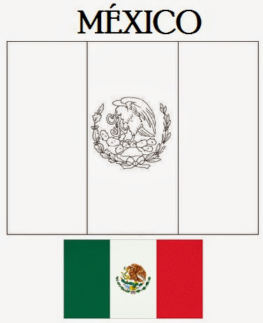 Bandeira para Colorir do México