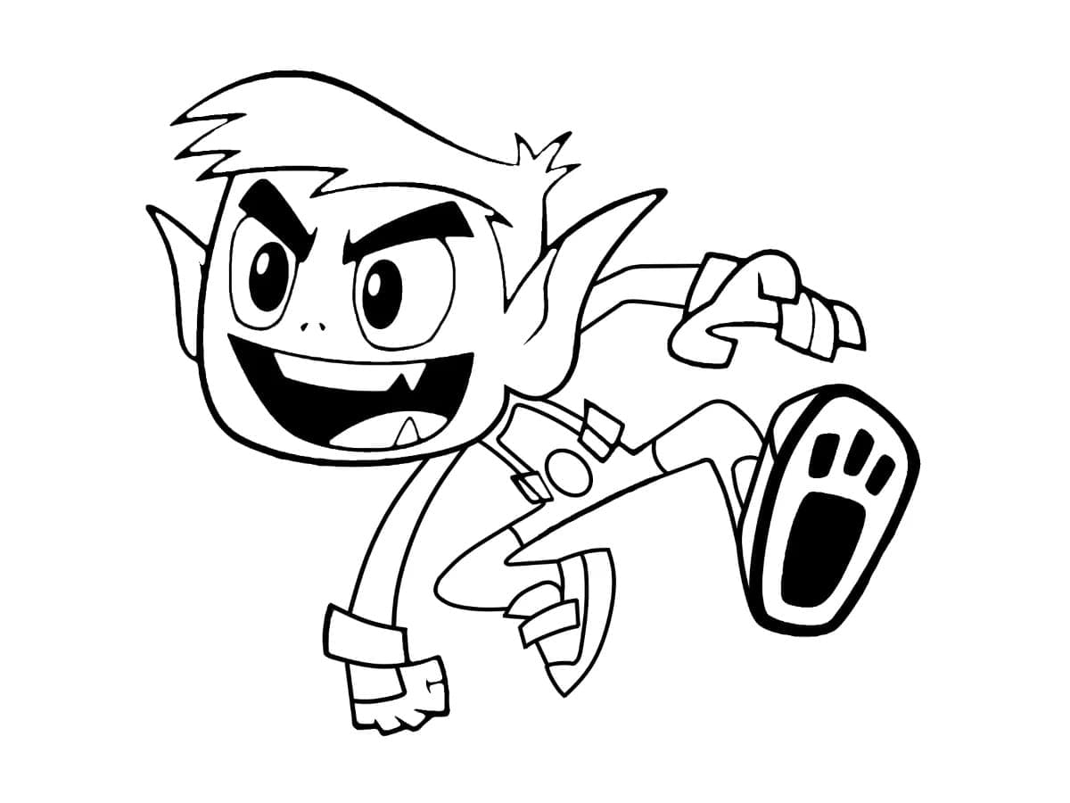 Brincando com Beast Boy dos Jovens Titãs