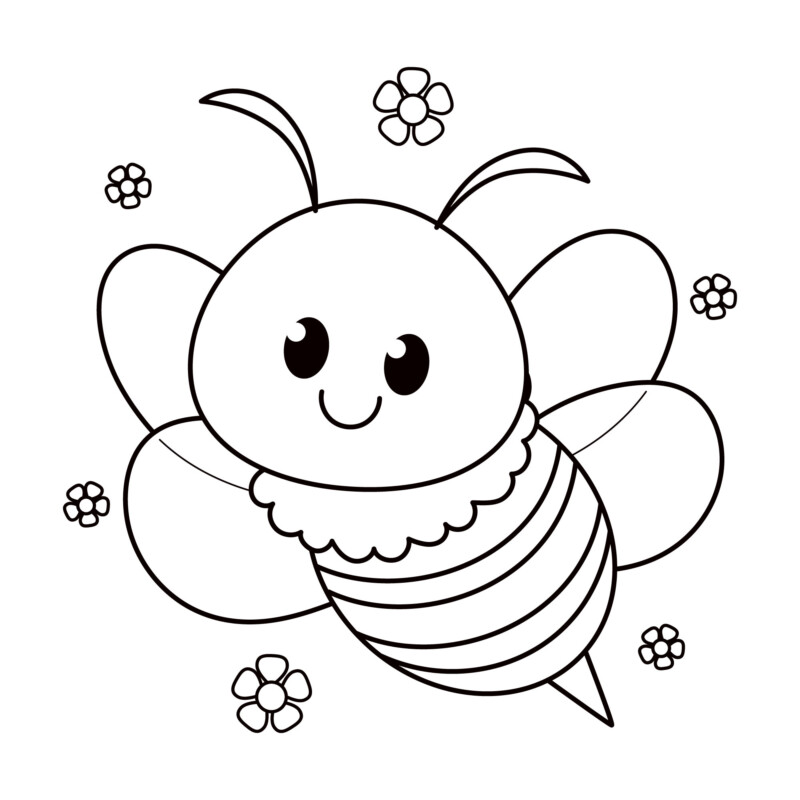 Bee Aventureira em Um Campo Florido