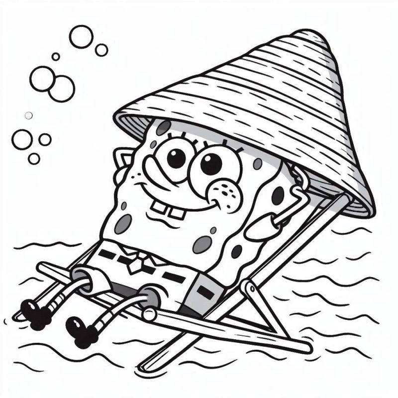 Bob Esponja Relaxando no Verão