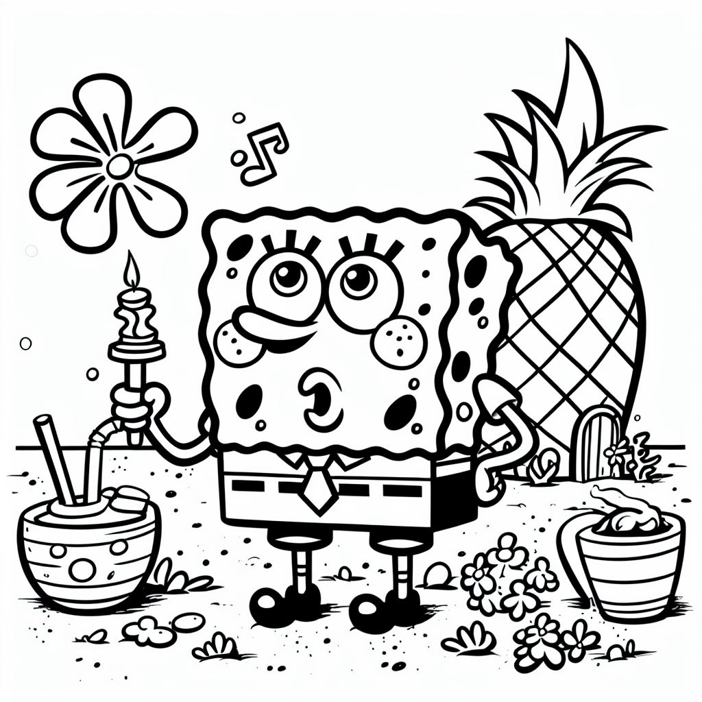 Bob Esponja Sob a Luz da Vela