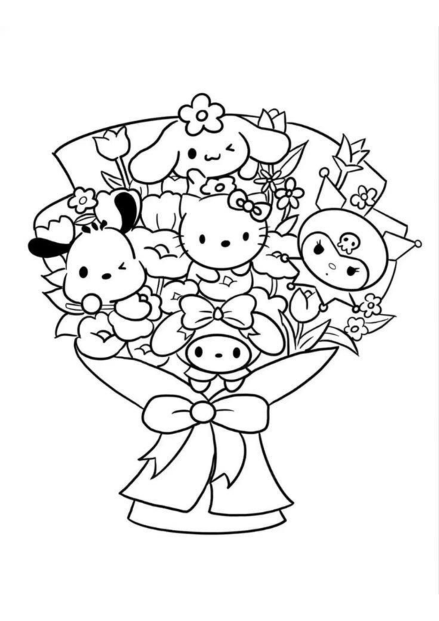 Bouquet Encantado de Hello Kitty e Seus Amigos