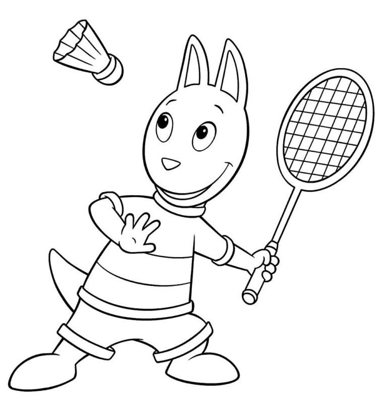 Brincando de Badminton com o Canguru Alegre