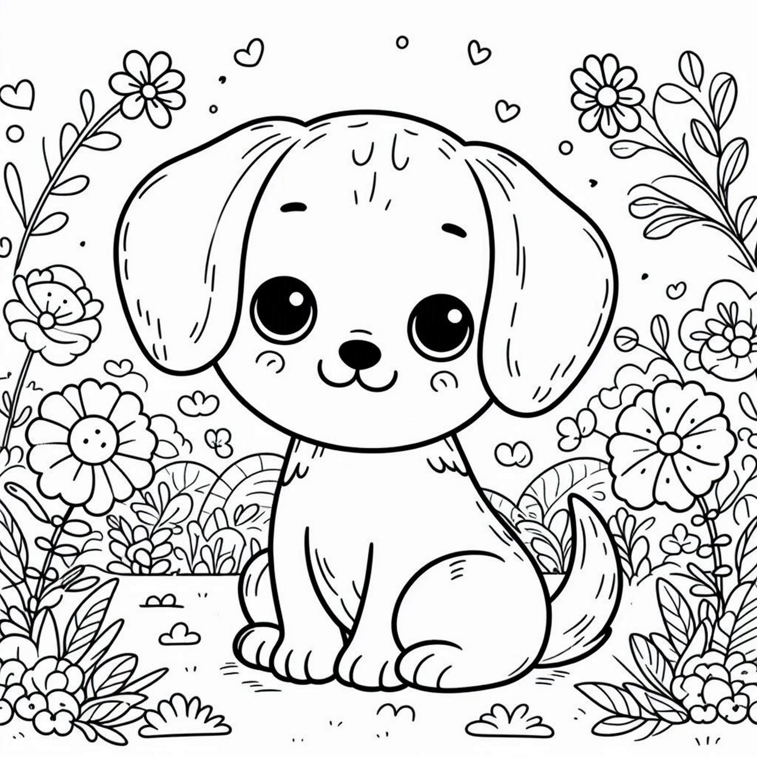 Cachorrinho Adorável no Jardim