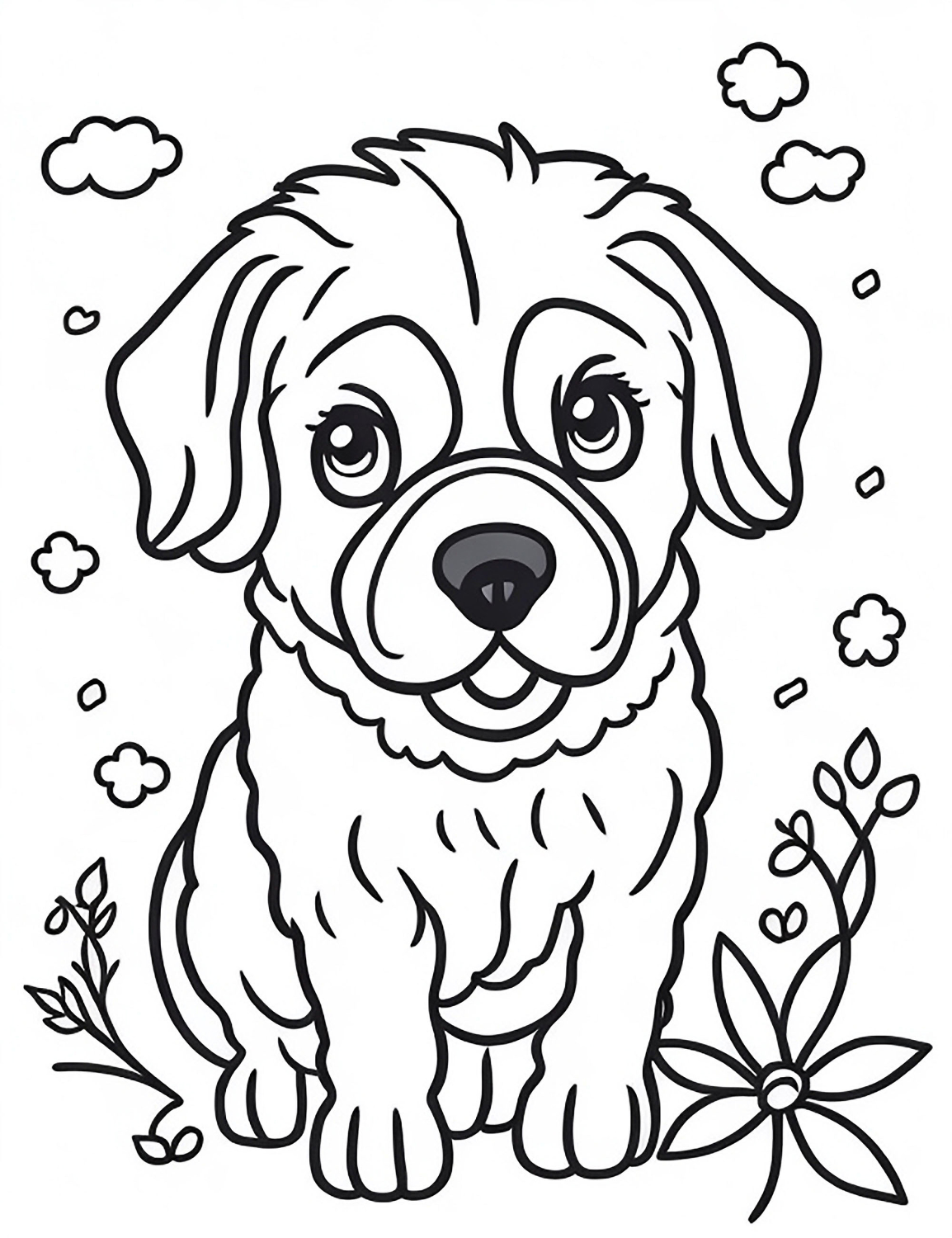Cachorrinho Adorável para Colorir