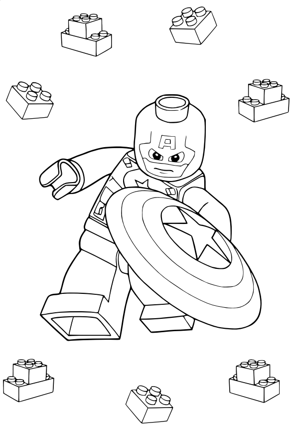 Capitão América LEGO Pronto para Ação