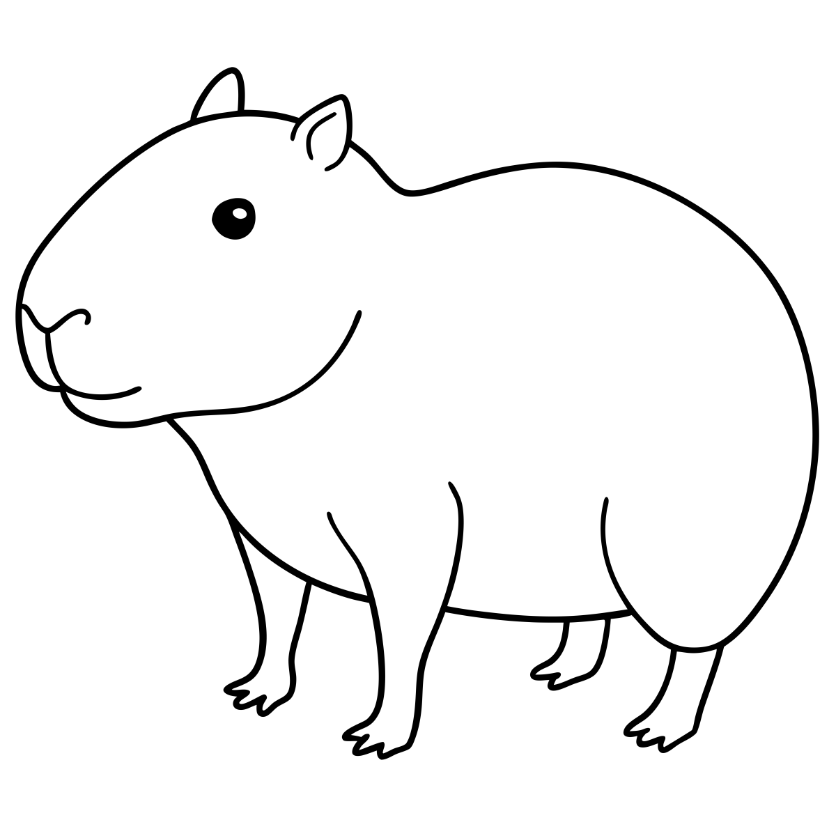 Capivara para Colorir