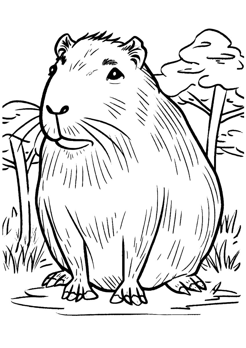 Capivara Encantadora na Selva