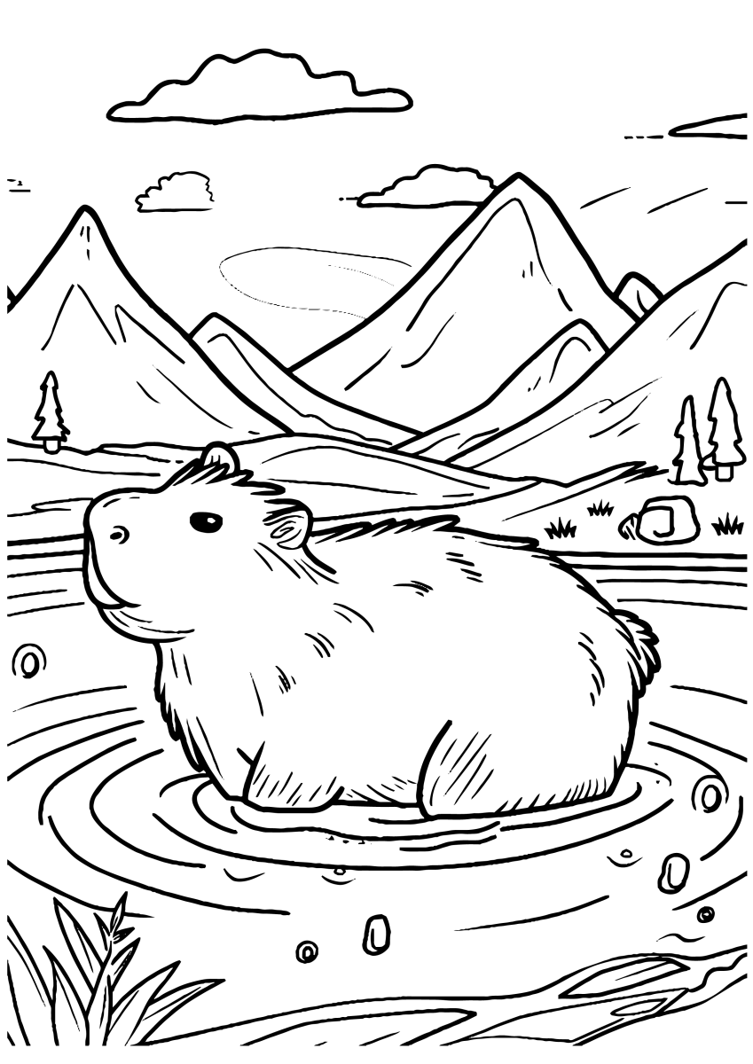 Capivara no Paraíso Natural