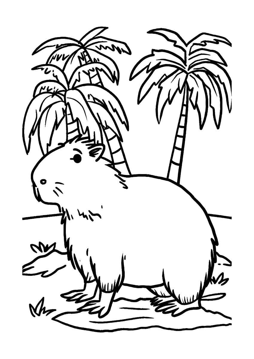 Capivara na Praia