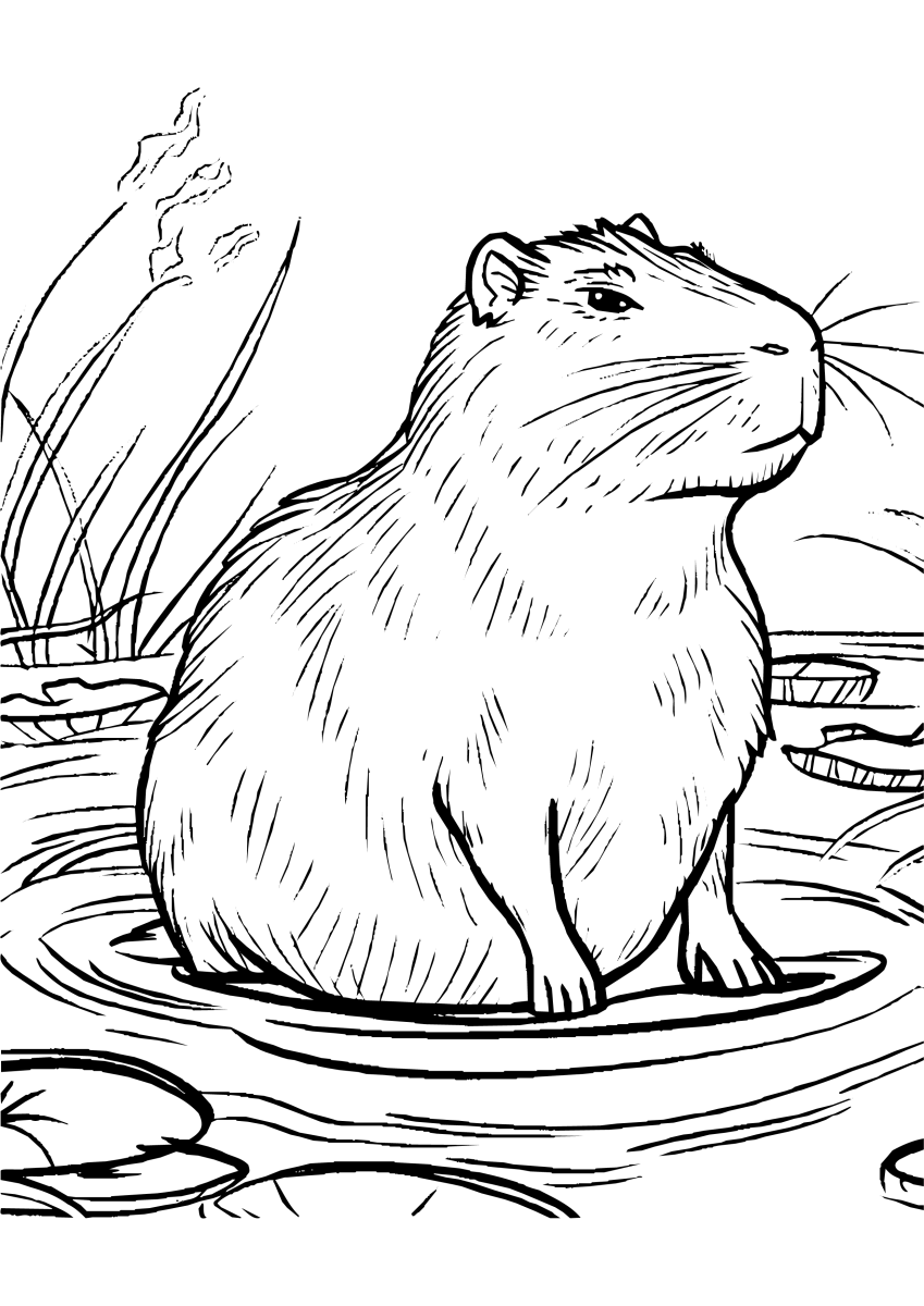 Capivara Sereno no Pantanal