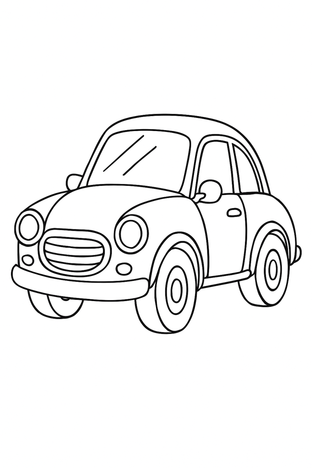 Desperte sua Criatividade com Este Carro Clássico para Colorir!