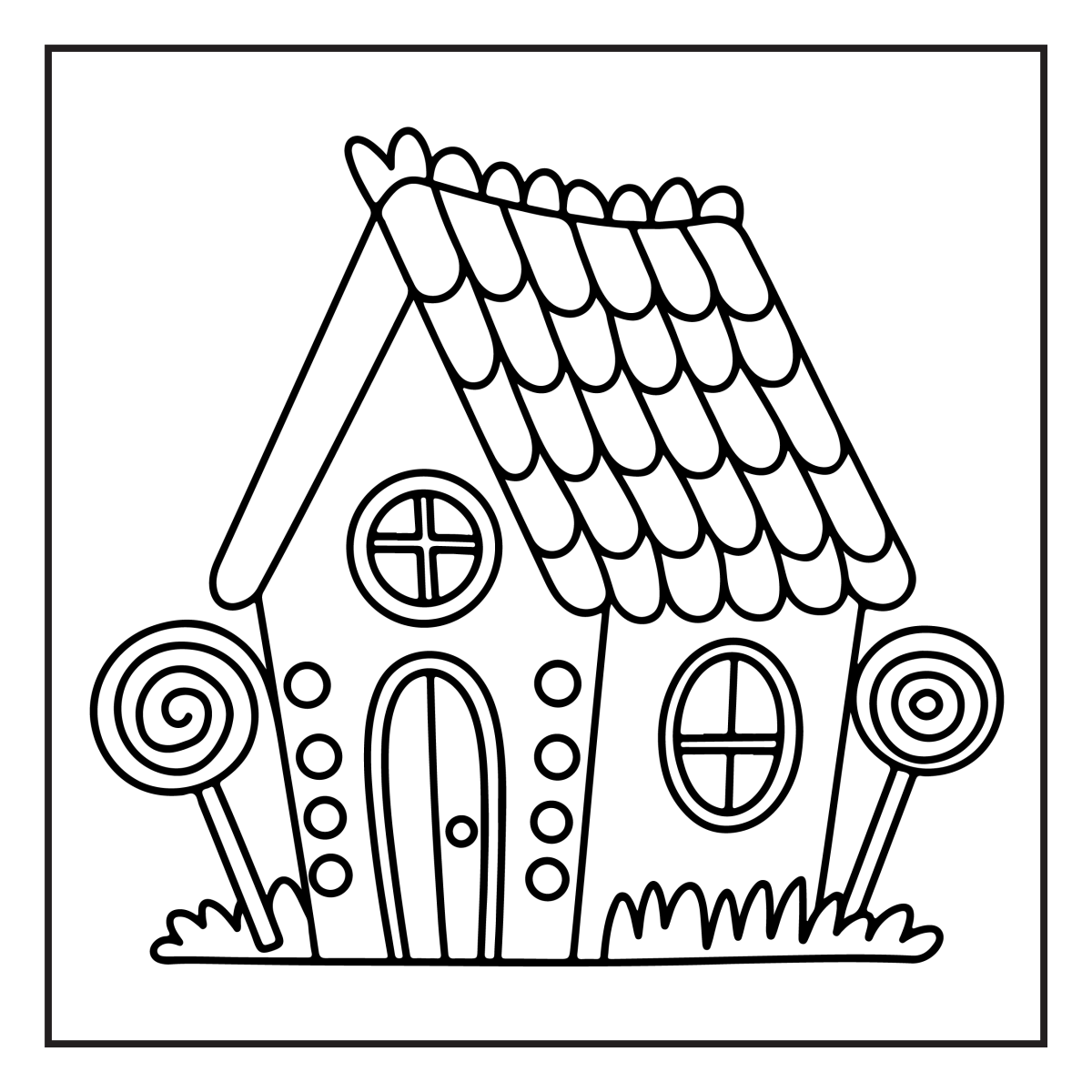 Encantadora Casa de Doces para Colorir