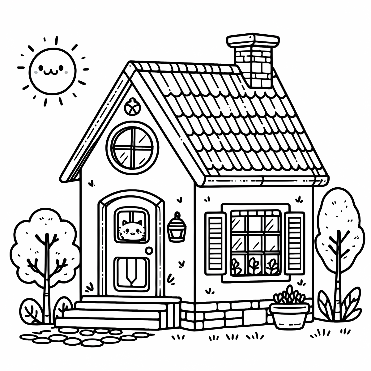 Casa Encantada para Colorir