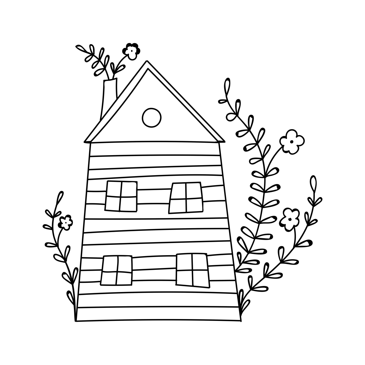 Casa Encantada para Colorir