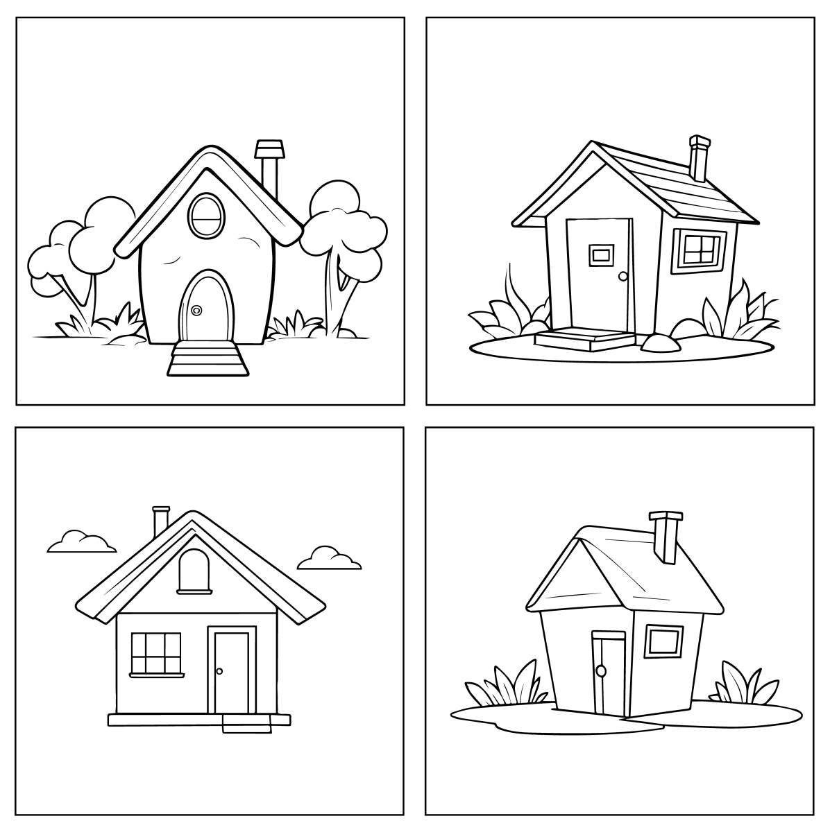Casas de Conto de Fadas para Colorir