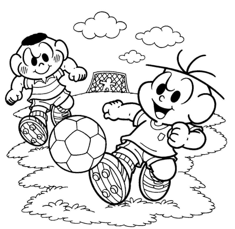 Cascão e Cebolinha no Campeonato de Futebol