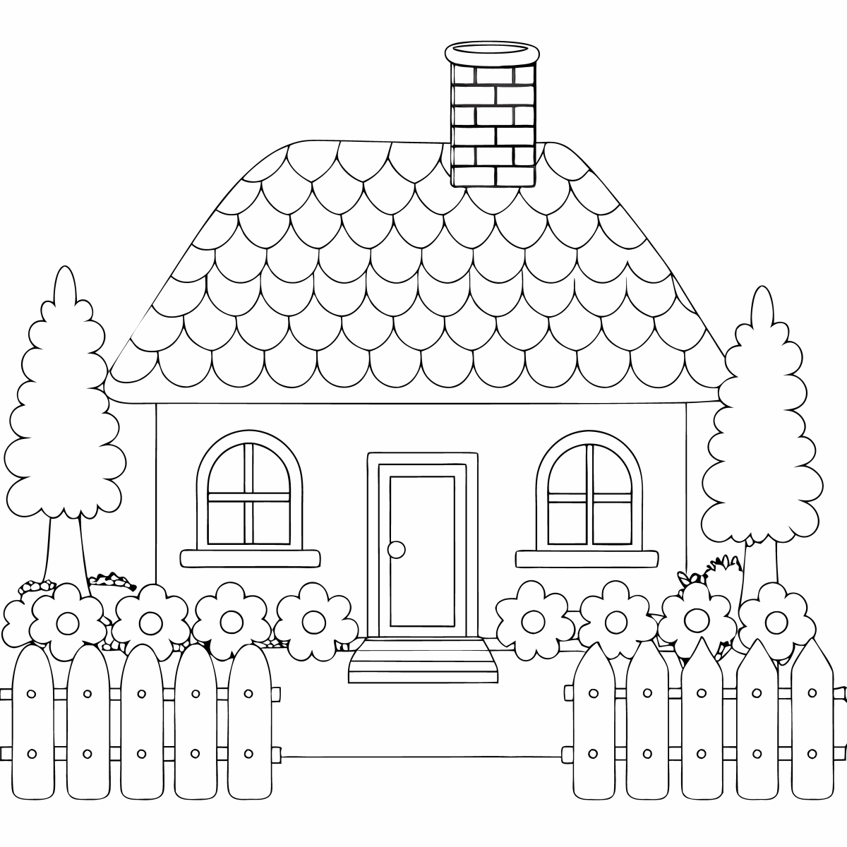 Casinha Encantada para Colorir