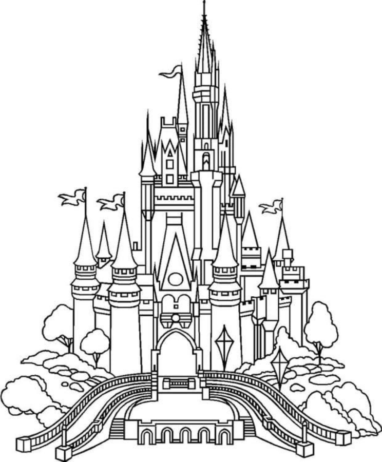 Castelo Encantado da Disney para Colorir