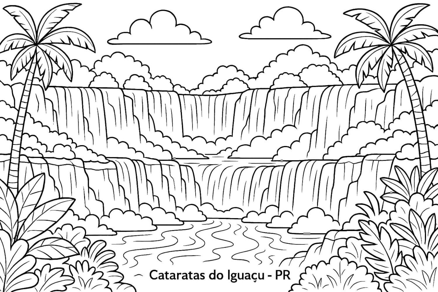 Cataratas do Iguaçu: Um Paraíso Natural para Colorir