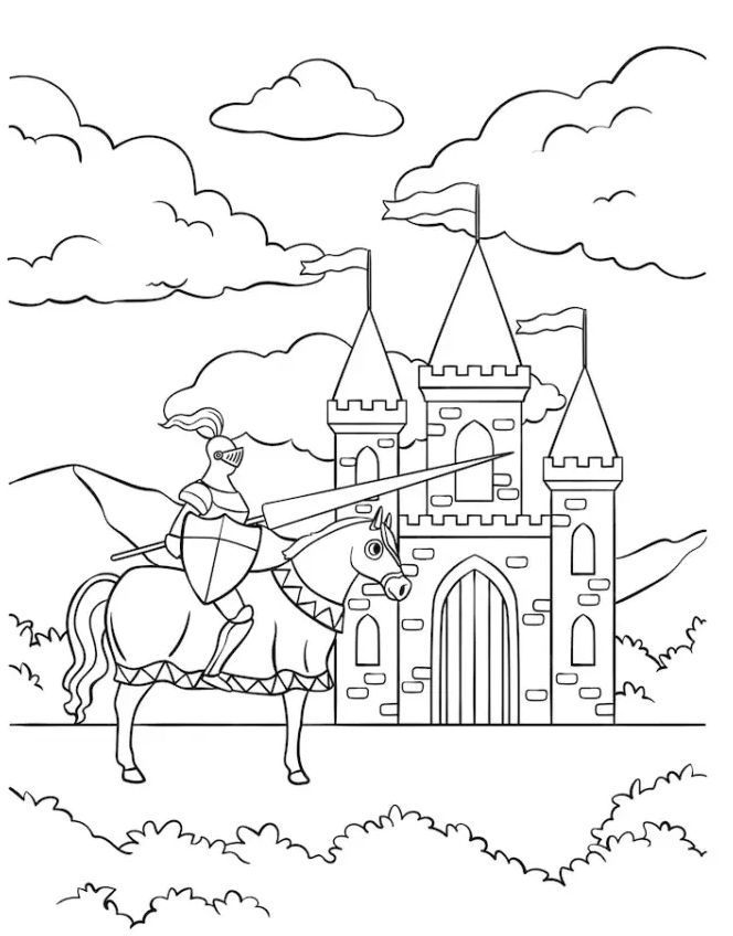 Cavaleiro e Castelo Medieval