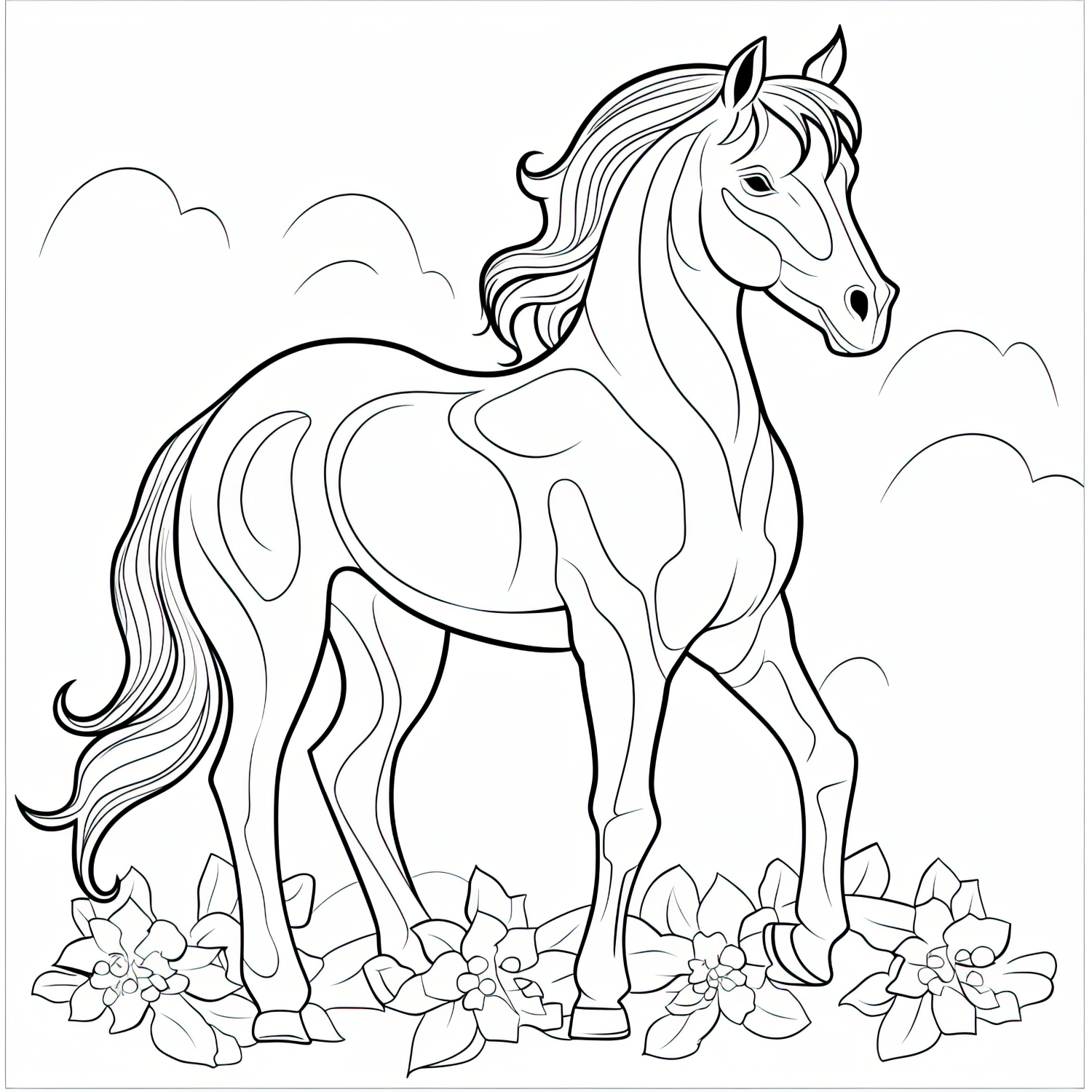 Cavalo Majestoso em Meio à Natureza