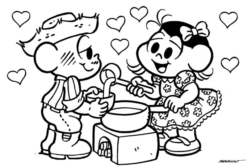 Cascão e Magali Cozinham com Amor