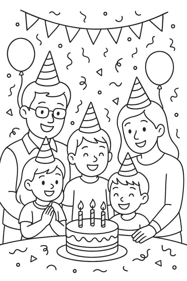 Celebração de Aniversário em Família