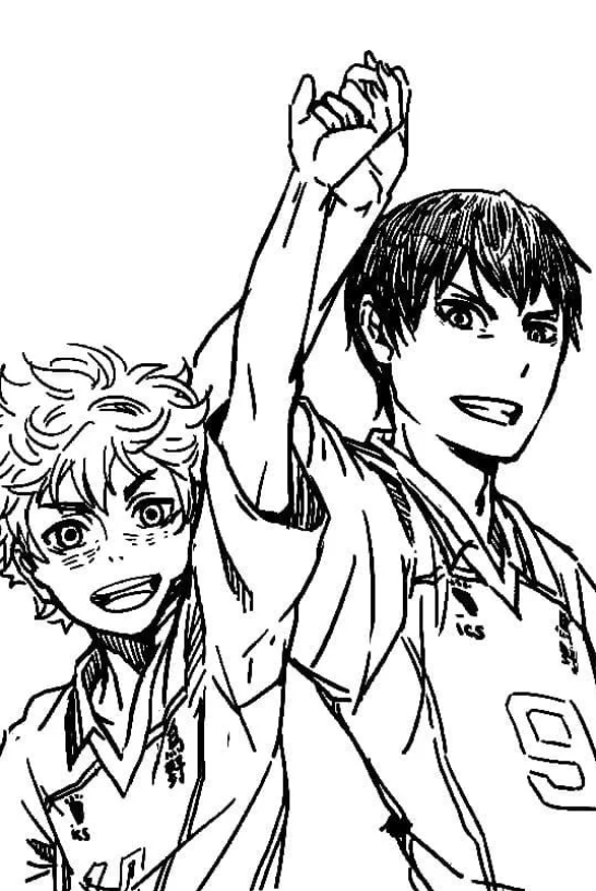 Celebrando com Hinata e Kageyama