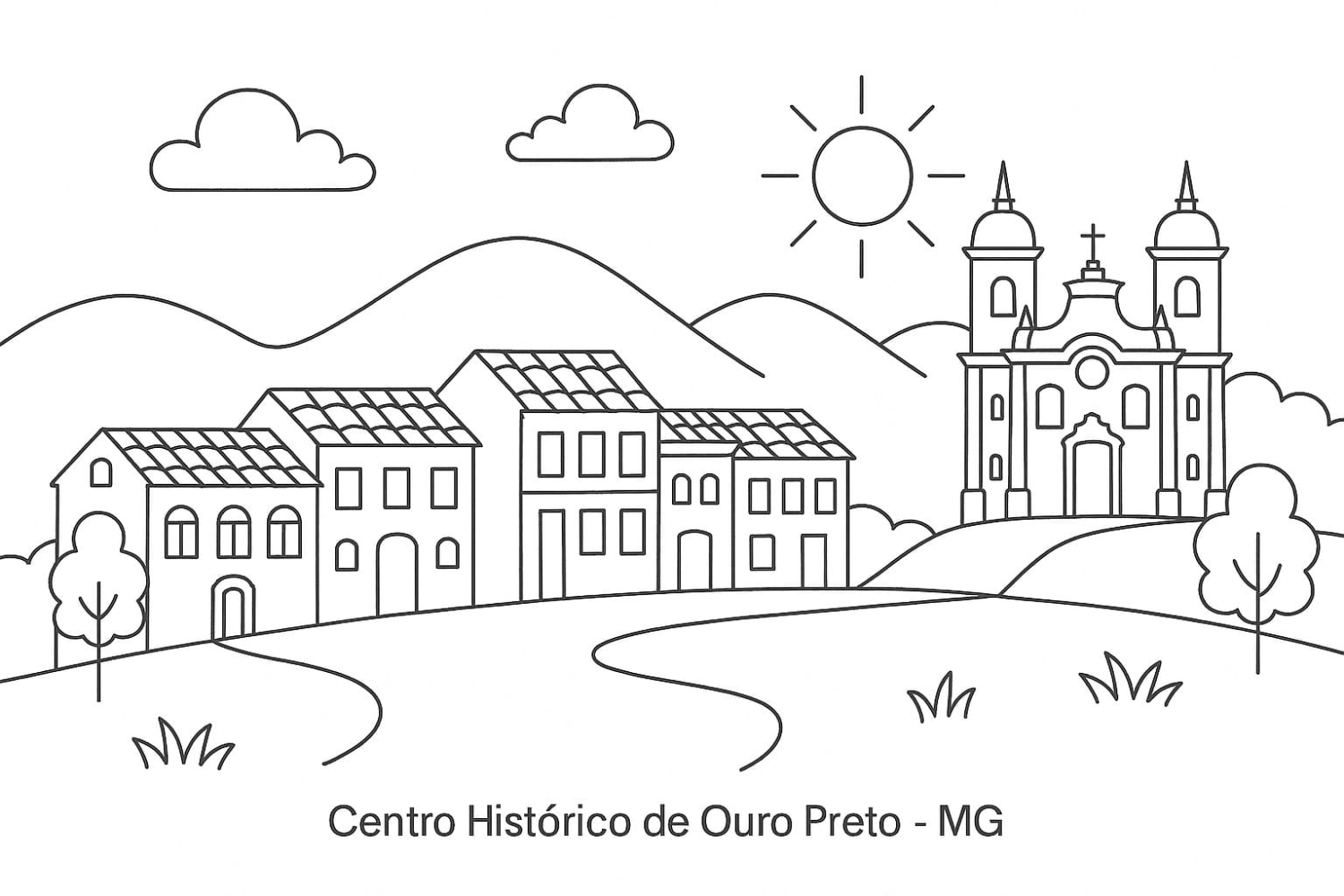Cena Encantadora no Centro Histórico de Ouro Preto