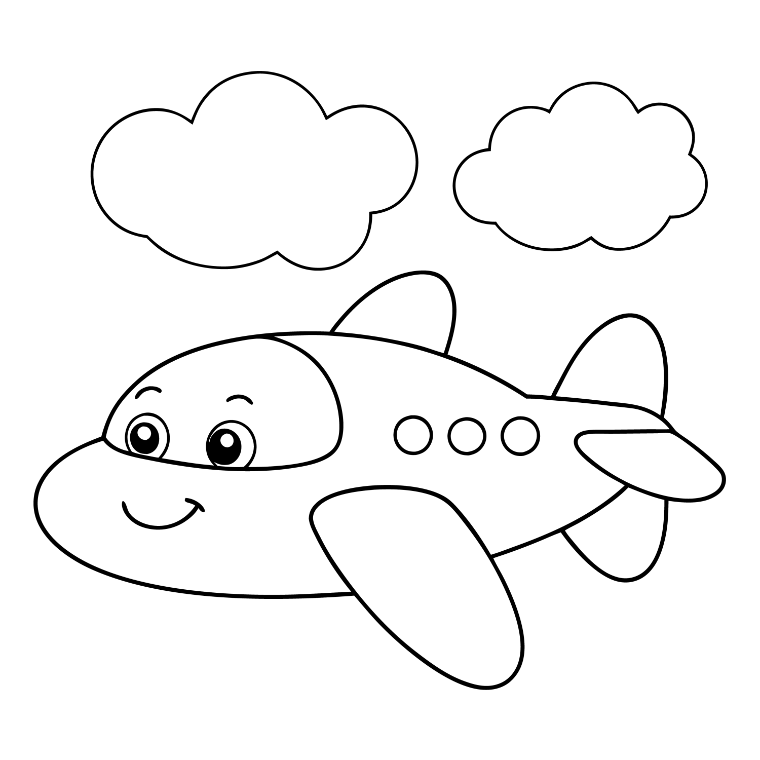 Céu Animado com Avião Divertido