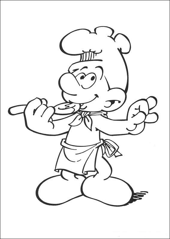 O Chef Smurf Pronto para Aventura na Cozinha