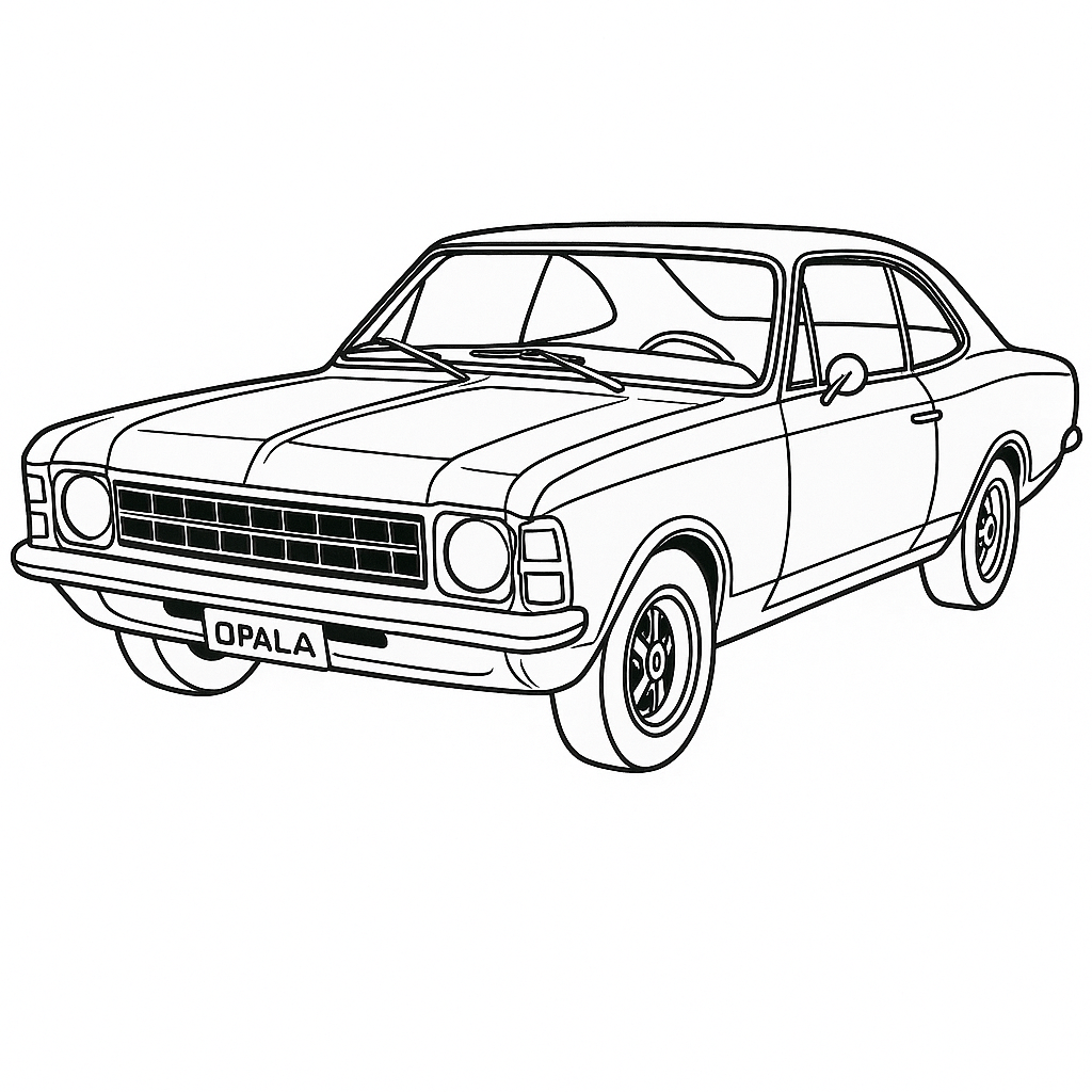 Clássico Chevrolet Opala para Colorir