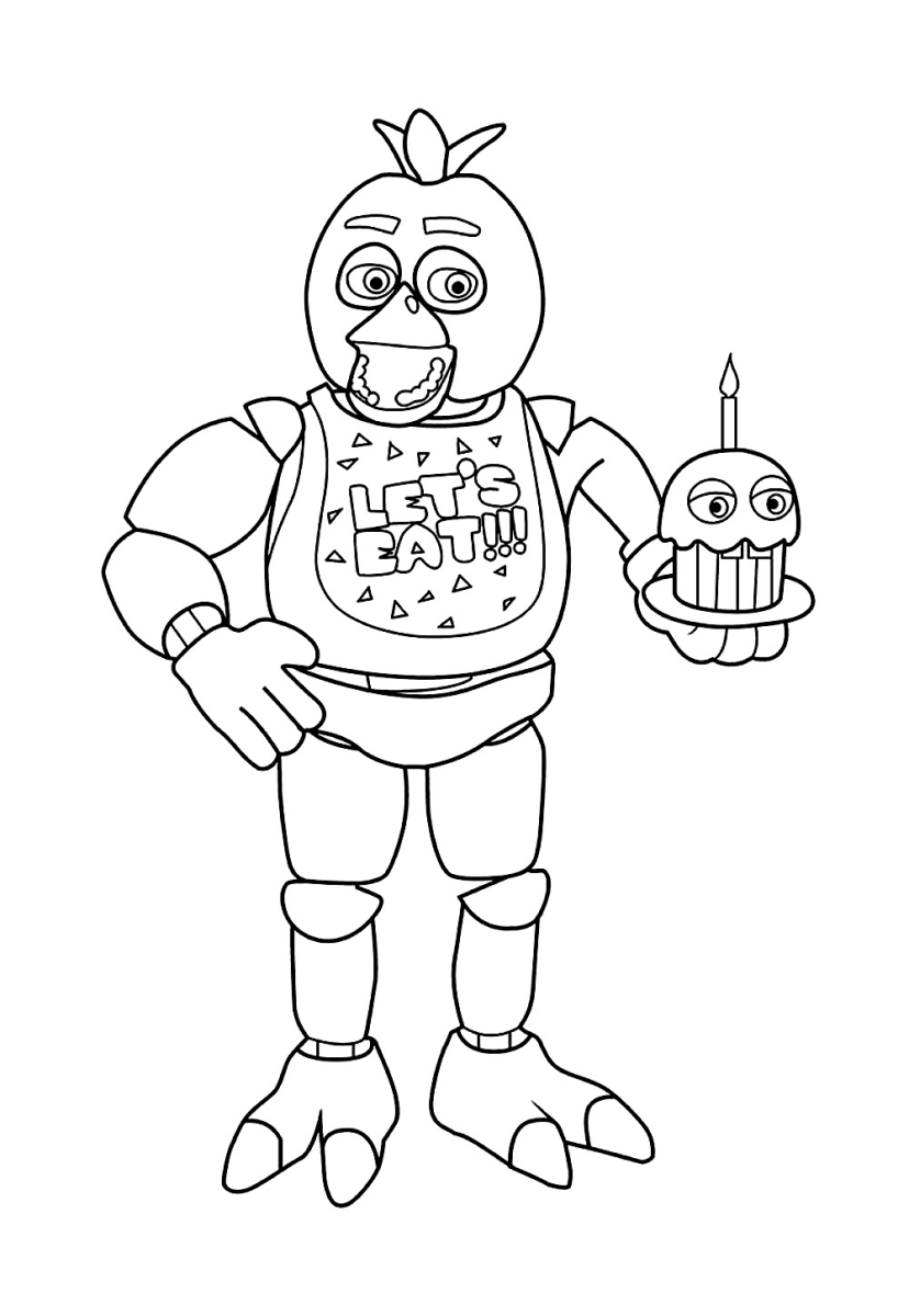 Chica Animatrônica Pronta para a Festa