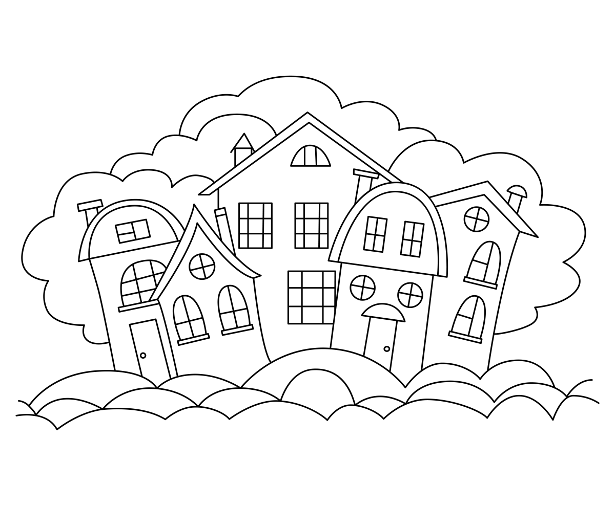 Cidade Encantada para Colorir