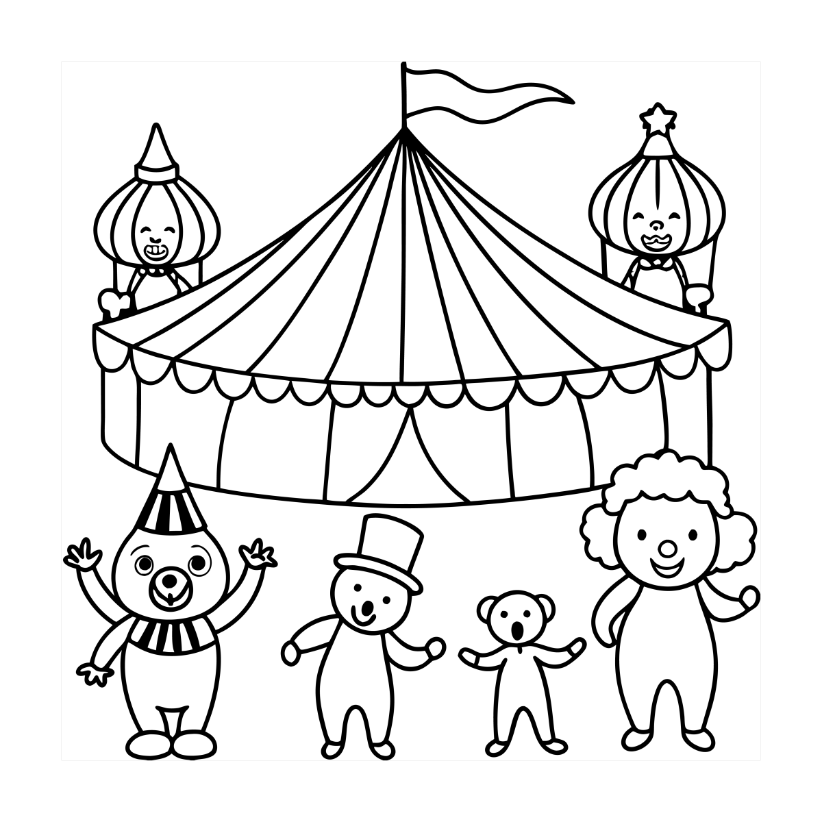 Diversão no Circo: Um Mundo de Personagens Animados