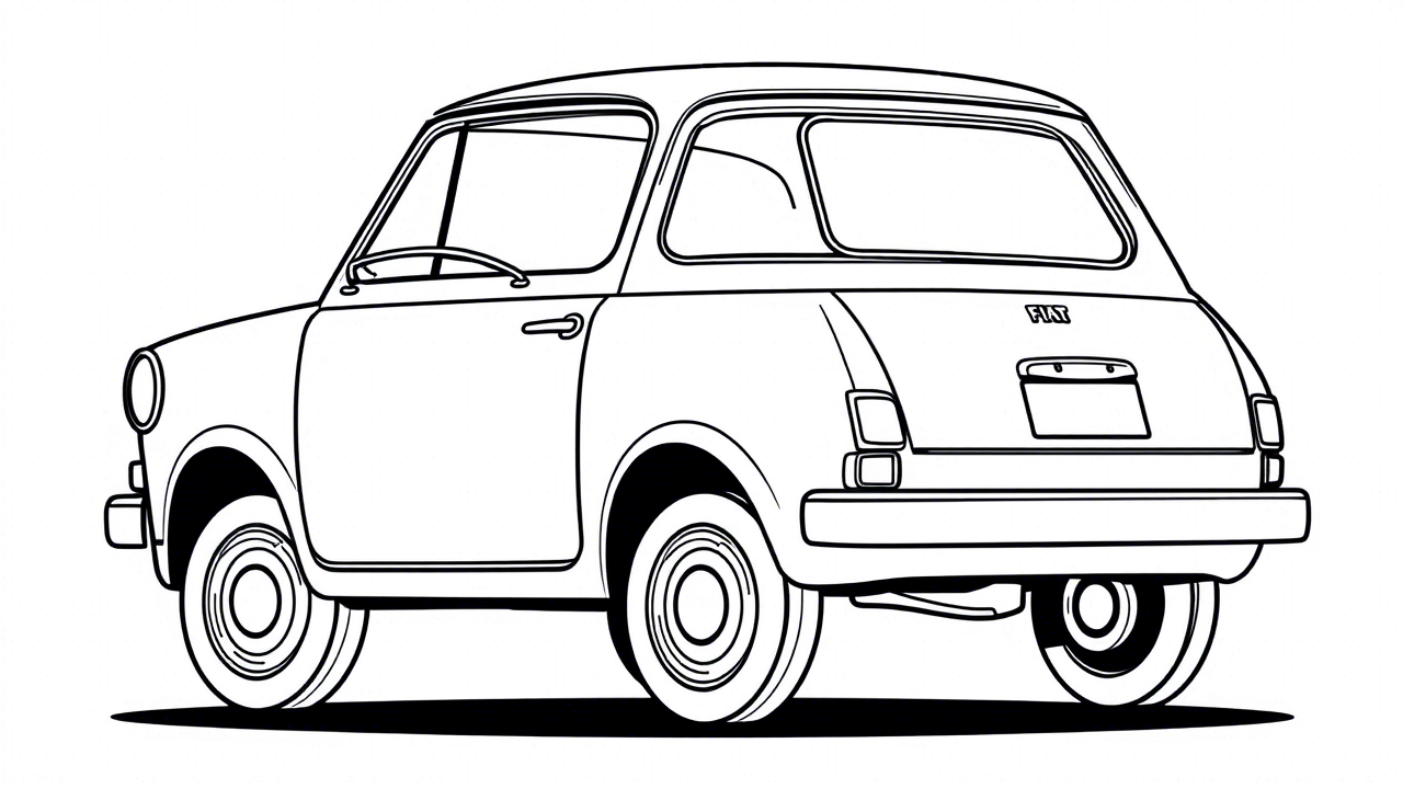 Clássico Fiat 500 para Colorir