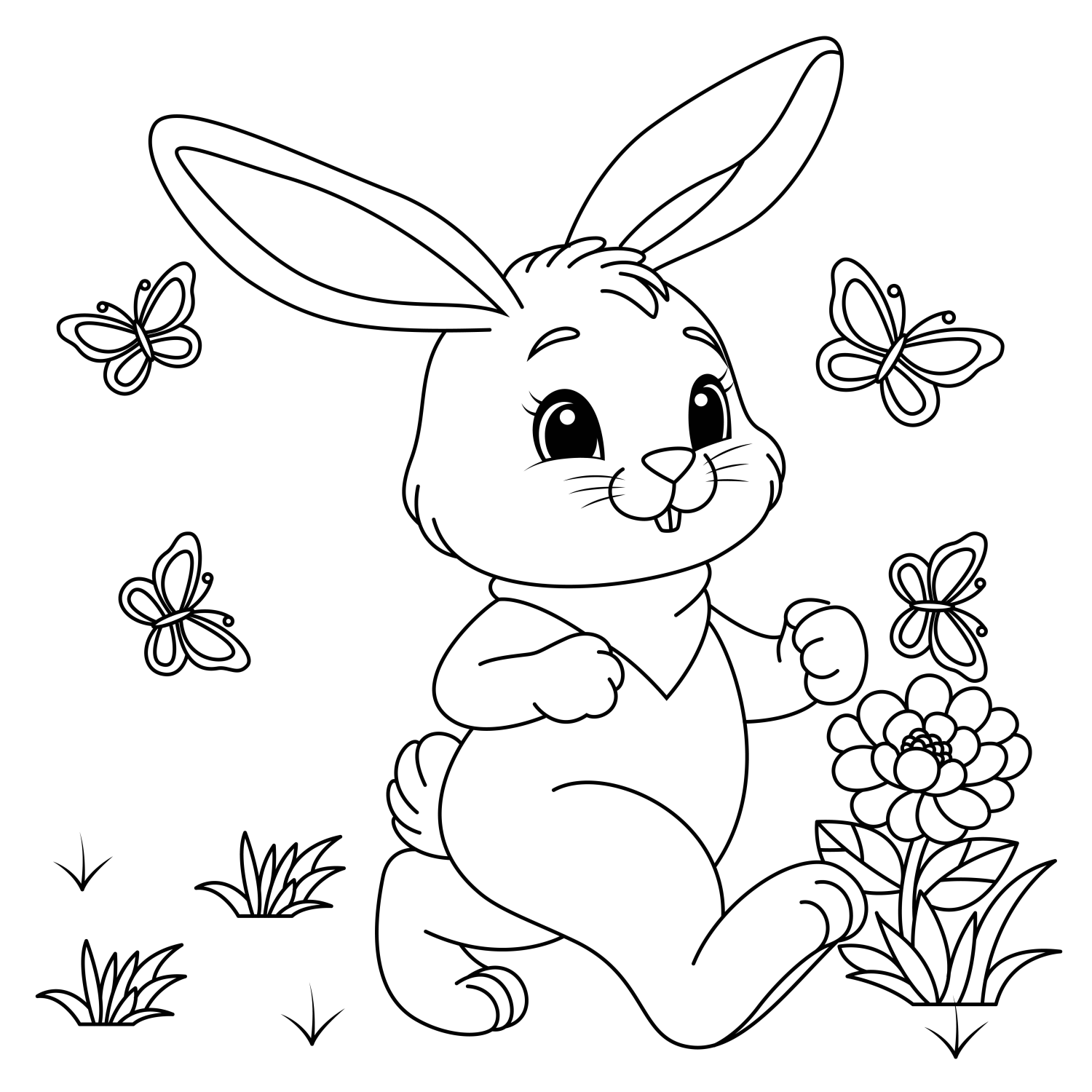 Coelhinho Feliz no Jardim
