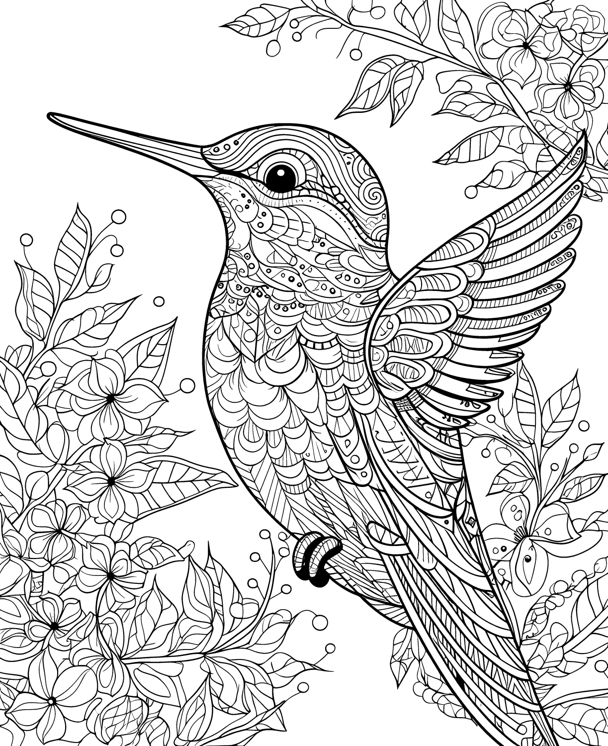 Colibri em Harmonia Floral